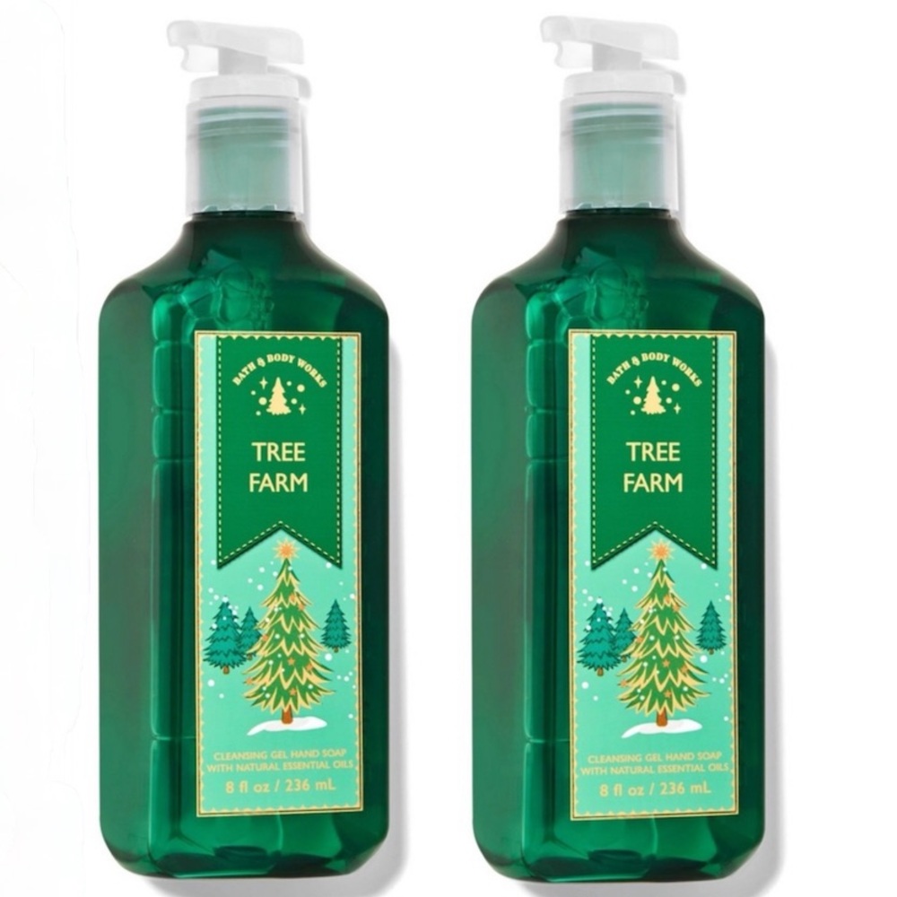 Bath & Body Works Tree Farm Cleansing Gel Hand Soap 2 Bottles